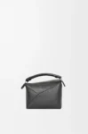 Mini Puzzle Edge bag in classic calfskin Black