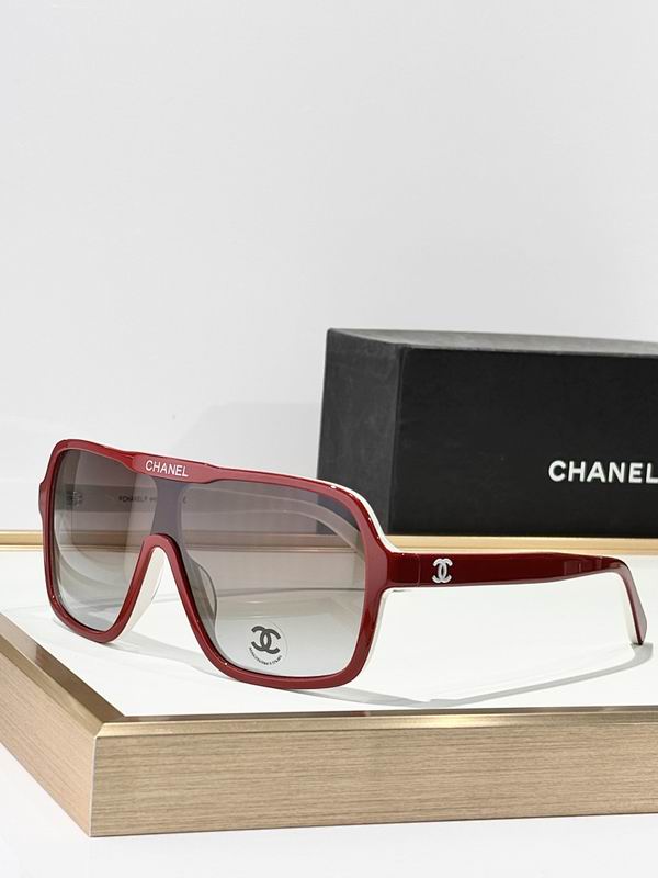 Chanel Oversized Shield Sunglasses – Futuristic Statement Edition