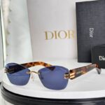 Dior Rimless Gradient Square Sunglasses – Gold Detail Edition