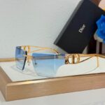 Dior CD Signature Shield Sunglasses – Luxury Rimless Edition