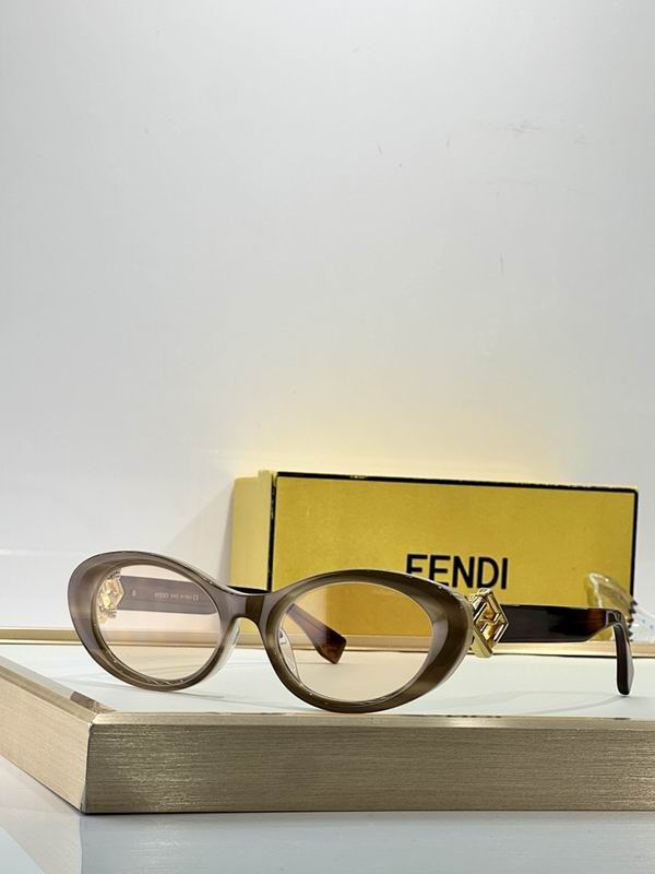 Fendi Retro Oval Sunglasses Fashion Eyewear