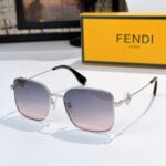 Fendi Modern Square Sunglasses – Fashion Metal Frame UV Protection