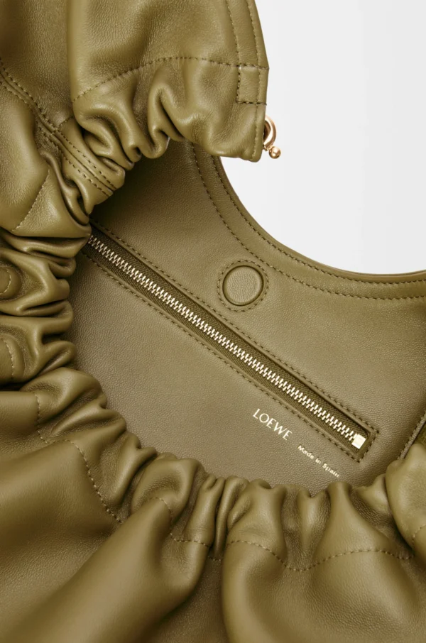 Medium Squeeze bag in mellow nappa lambskin Olive