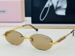 Miu Miu Vintage Oval Rimless Sunglasses – Luxury Minimalist Designer Shades