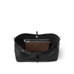 LOUIS VUITTON Carryall Dark MM Monogram Detachable and Adjustable Shoulder Strap Lambskin Tote/Shoulder Bag, Medium, Women's, Shark Grey