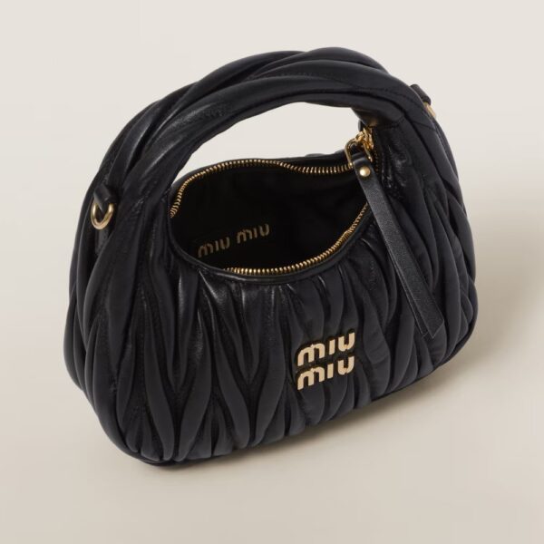 Wander Matelassé Mini Hobo Bag black