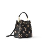 LOUIS VUITTON NÉONOÉ MM Monogram Print Grained Calfskin Medium Bucket Bag for Women, Black