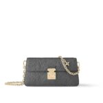 LOUIS VUITTON Metis Detachable Chain Lock Opening Leather Shoulder Cross Bag for Women, Grey