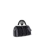LOUIS VUITTON Keepall 25 with metal hardware, Monogram Black, adjustable shoulder strap  Shoulder/crossbody/tote bag for men, black and gray