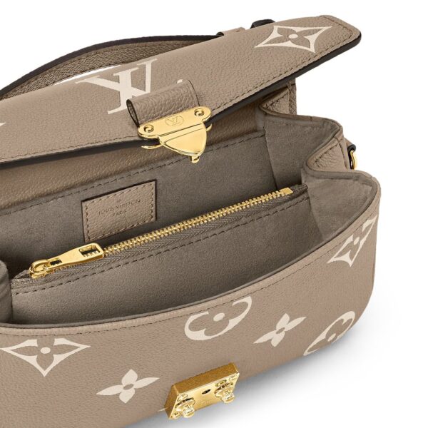 LOUIS VUITTON Pochette Metis EW Small Messenger Bag for Women in Latte Gray