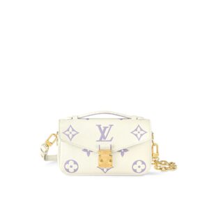 LOUIS VUITTON Pochette Metis EW  Small Messenger Bag for Women in Latte White and Light Purple