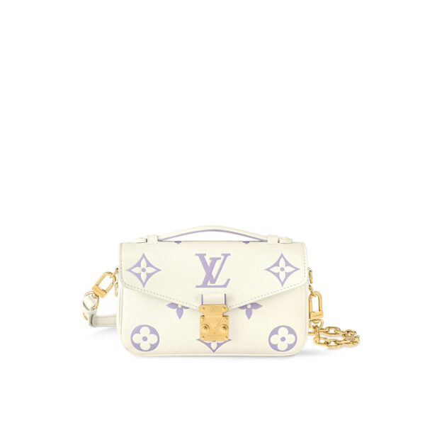 LOUIS VUITTON Pochette Metis EW  Small Messenger Bag for Women in Latte White and Light Purple