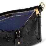 Louis Vuitton PM Classic Monogram Zipper Shoulder Bag with Adjustable Strap, Empreinte Soft Grained Leather, Shoulder Bag, Women's, Black