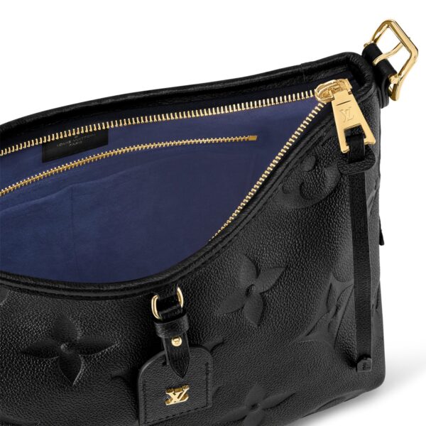 Louis Vuitton PM Classic Monogram Zipper Shoulder Bag with Adjustable Strap, Empreinte Soft Grained Leather, Shoulder Bag, Women's, Black