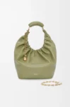 Medium Squeeze bag in mellow nappa lambskin Eucalyptus Green