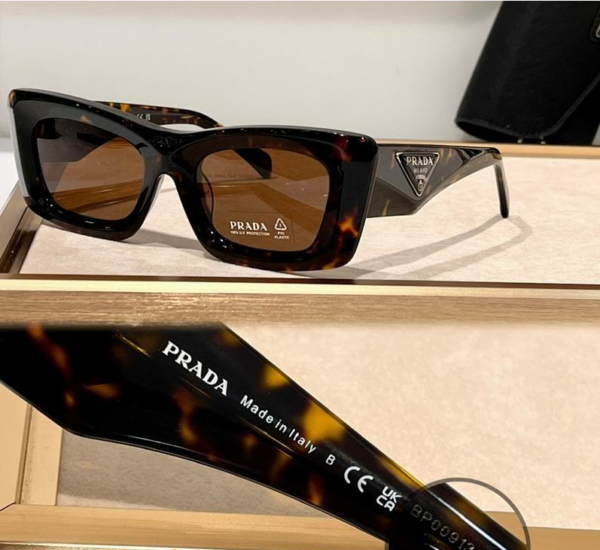 Prada Cat-Eye Triangle Logo Sunglasses