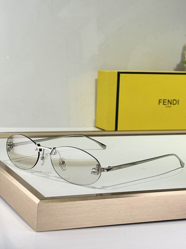 FENDI Vintage Oval Sunglasses | Lightweight Metal Frame, Effortless Luxury Style