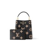 LOUIS VUITTON NÉONOÉ MM Monogram Print Grained Calfskin Medium Bucket Bag for Women, Black