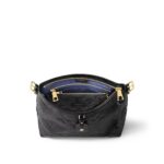 Louis Vuitton PM Classic Monogram Zipper Shoulder Bag with Adjustable Strap, Empreinte Soft Grained Leather, Shoulder Bag, Women's, Black