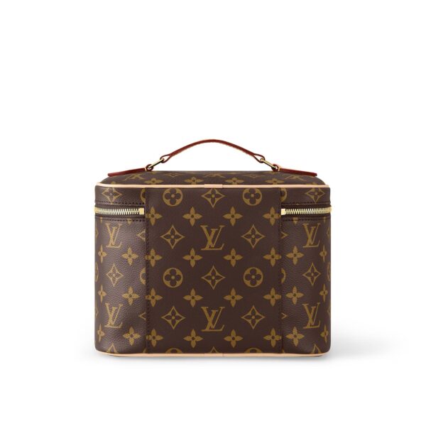 LOUIS VUITTON Nice BB Compact Size with LV Monogram Metal Zipper Pull, Coated Canvas, Makeup Bag/Handbag, Mini, Women's, Brown