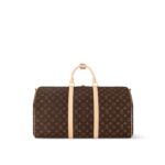 LOUIS VUITTON Keepall 50 Monogram All-Over Print Large Capacity Zipper Closure Coated Canvas with Leather Trim Travel Bag
