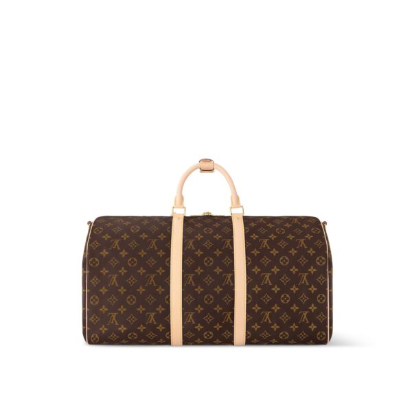 LOUIS VUITTON Keepall 50 Monogram All-Over Print Large Capacity Zipper Closure Coated Canvas with Leather Trim Travel Bag