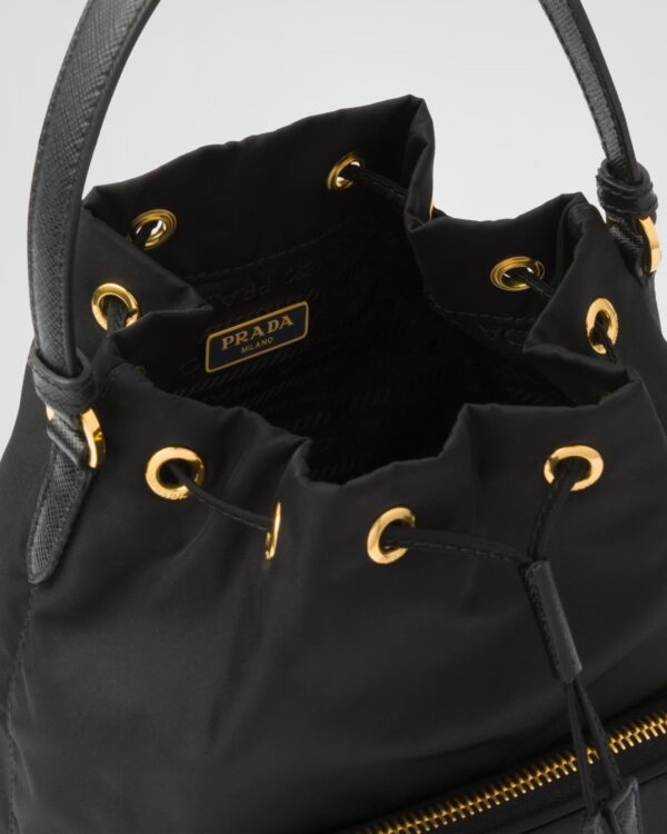 Prada Duet Re-Nylon Bucket Bag black