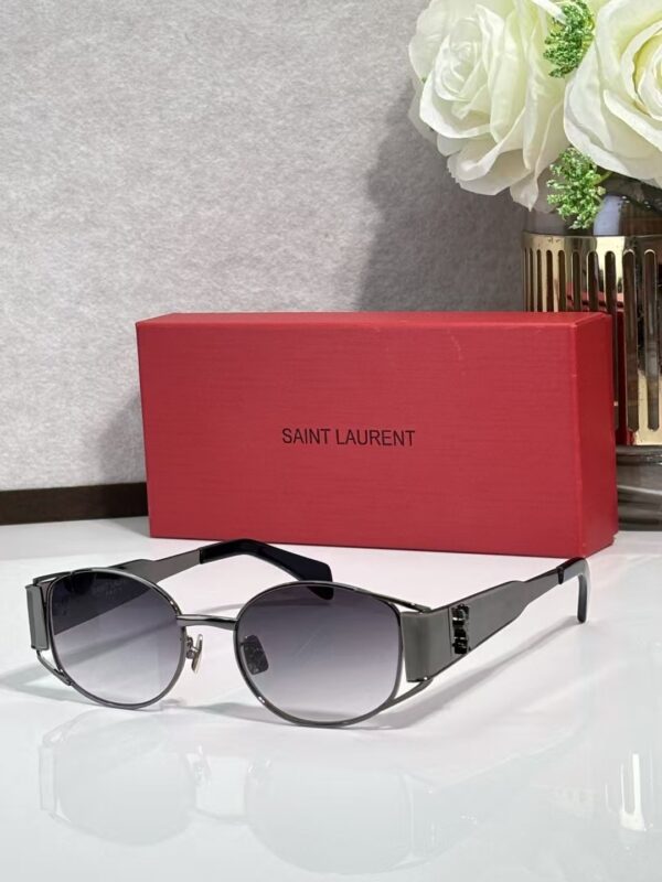 Saint Laurent Oval Metal Sunglasses