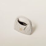 Wander Matelassé Soft Lamb Nappa Small Crescent Moon Bag black
