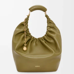 Medium Squeeze bag in mellow nappa lambskin Olive