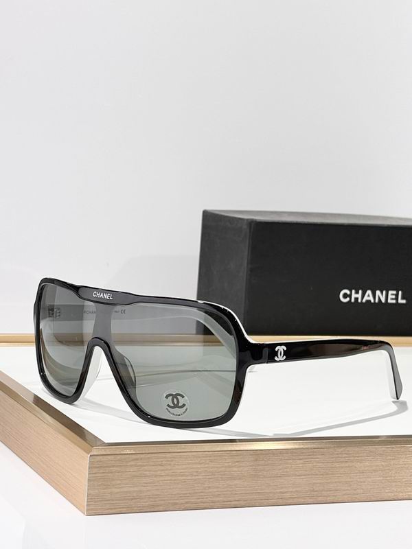 Chanel Oversized Shield Sunglasses – Futuristic Statement Edition
