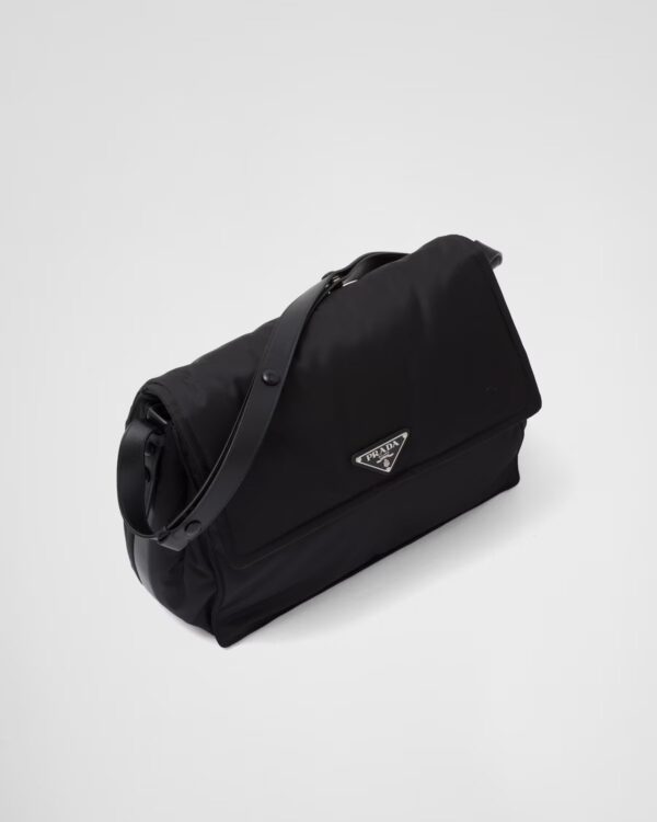 Re-Nylon Large Filled Shoulder Bag black