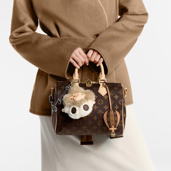 LOUIS VUITTON Speedy 25 Detachable and Adjustable Shoulder Strap Monogram-Printed Canvas Crossbody Handbag for Women, Brown