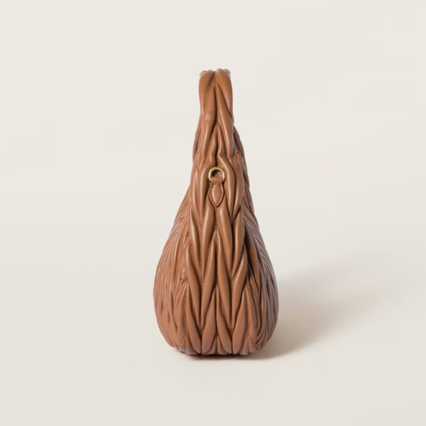Wander Matelassé Medium Hobo Underarm Bag Cognac