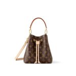 LOUIS VUITTON NÉONOÉ BB Monogram-Printed Grained Calfskin Women's Medium Bucket Bag