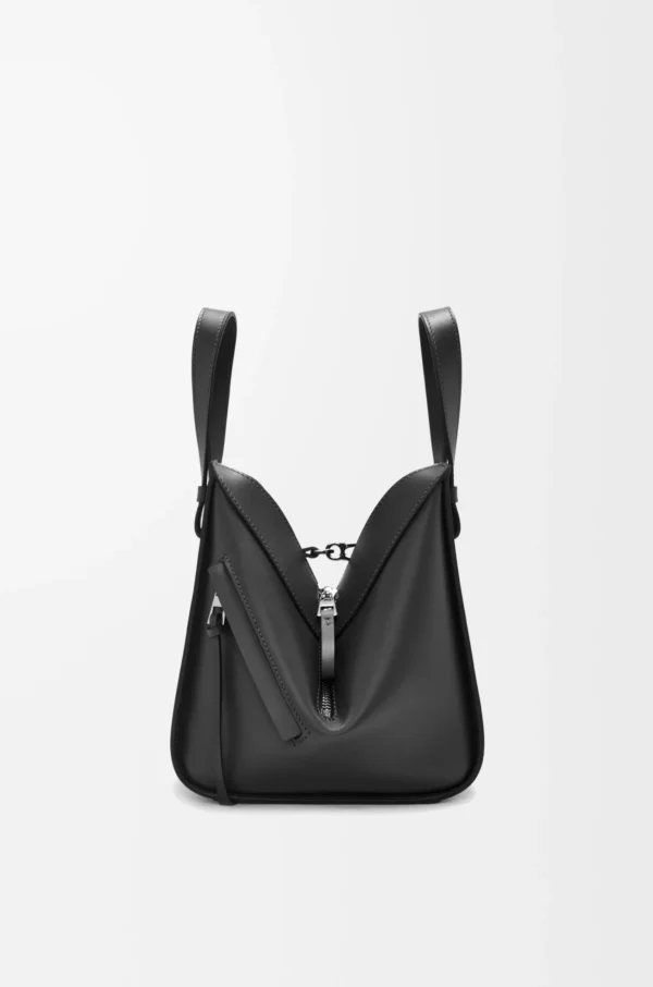Compact Hammock bag in satin calfskin Black