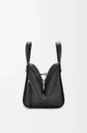 Compact Hammock bag in satin calfskin Black
