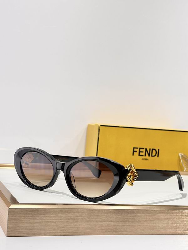 Fendi Retro Oval Sunglasses Fashion Eyewear