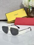 Fendi Aviator Sunglasses for Men & Women – Luxury Metal Frame UV400 Protection Designer Shades