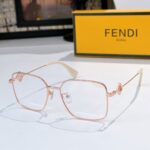 Fendi Modern Square Sunglasses – Fashion Metal Frame UV Protection