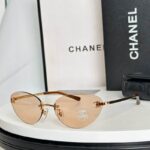 Chanel Vintage Rimless Oval Sunglasses – Minimalist Luxury Metal Frame