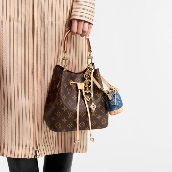 LOUIS VUITTON NÉONOÉ BB Monogram-Printed Grained Calfskin Women's Medium Bucket Bag