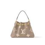 LOUIS VUITTON Bundle Logo-Printed Detachable Strap Leather Shoulder Bag / Crossbody Bag / Tote Bag for Women, Gray