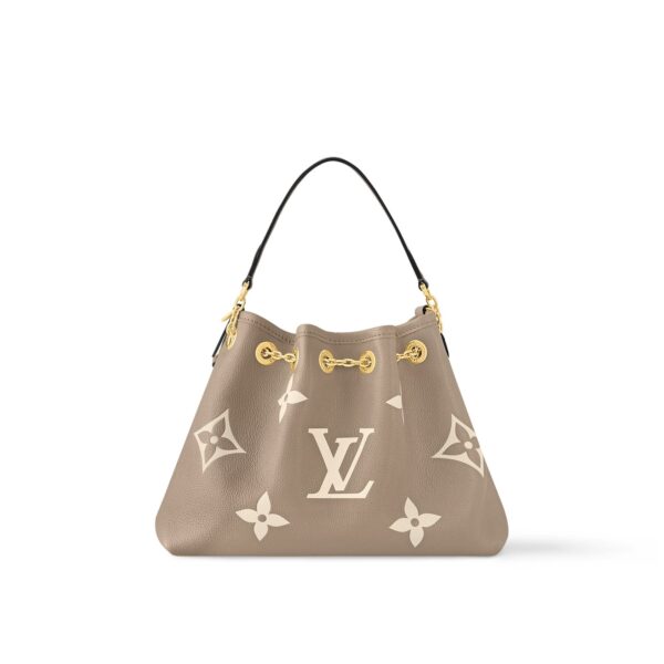 LOUIS VUITTON Bundle Logo-Printed Detachable Strap Leather Shoulder Bag / Crossbody Bag / Tote Bag for Women, Gray