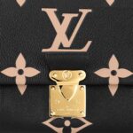 LOUIS VUITTON Favorite Oversized Monogram-Embossed Pouch, Soft Grained Calfskin, Handheld/Shoulder Bag, Women's, Black and Off-White