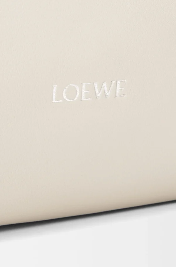 Medium Flamenco clutch in nappa calfskin Sea Salt