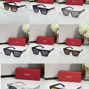 Prada Milano Bold Rectangular Sunglasses – Premium Acetate Frame with UV Protection