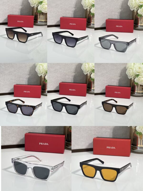 Prada Milano Bold Rectangular Sunglasses – Premium Acetate Frame with UV Protection