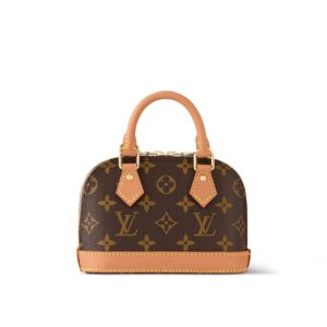 LOUIS VUITTON Alma Nano Shell Handbag (Handheld, Shoulder, or Crossbody) – Small – Women's – Brown