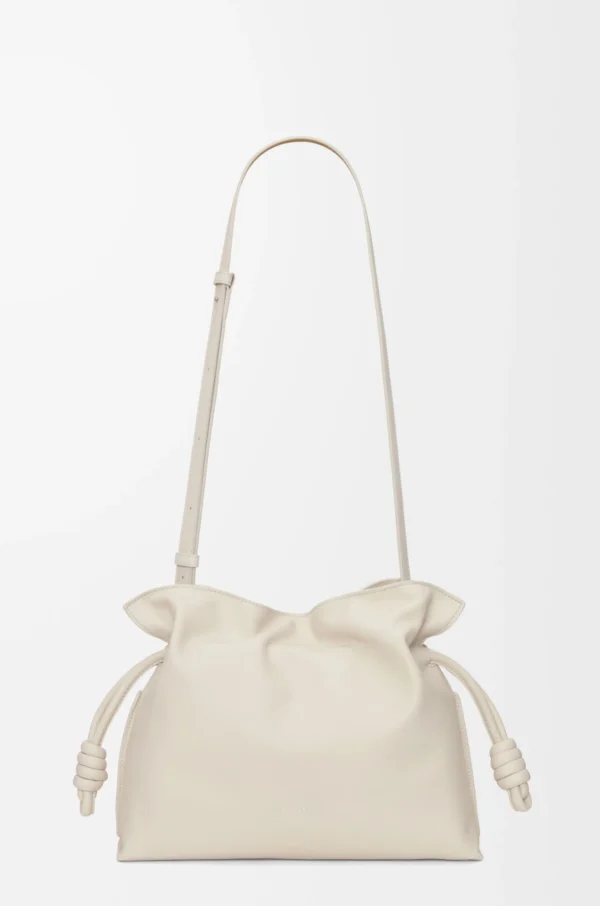 Medium Flamenco clutch in nappa calfskin Sea Salt